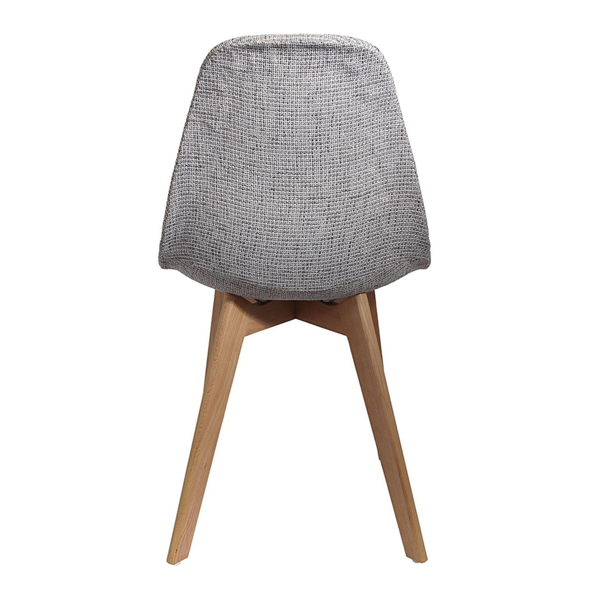 Voir la diapositive 4 : TOILINUX 2 chaises scandinaves design grosse maille flora