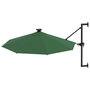 Voir la diapositive 3 : VIDAXL Parasol mural de jardin avec LED 300 cm vert