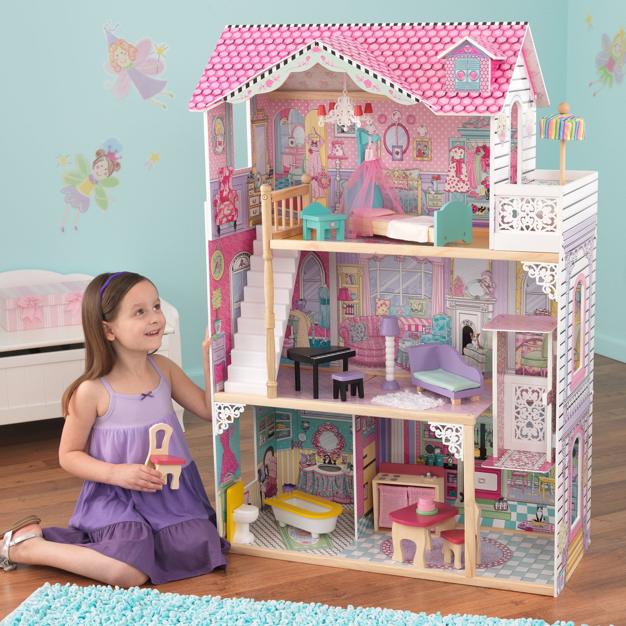 Voir la diapositive 2 : Kidkraft Maison de poupée en bois Annabelle