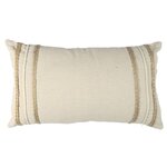 Paris Prix Coussin Déco Tressé  Natural Crush  30x50cm Beige