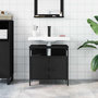 Voir la diapositive 3 : VIDAXL Armoire lavabo de salle de bain noir 60x30x60 cm