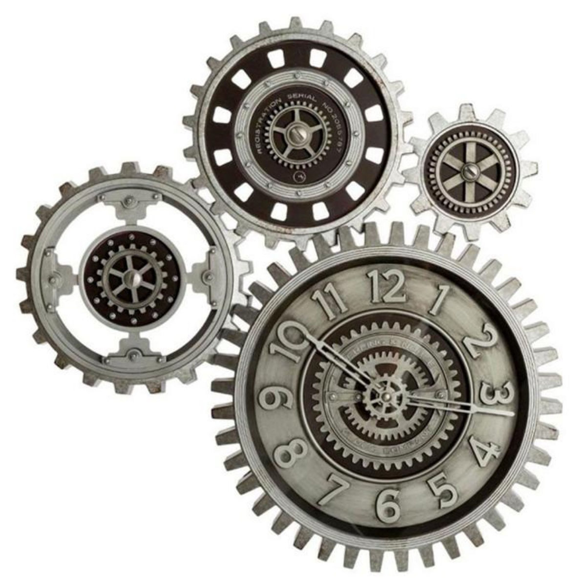 ATMOSPHERA Pendule Mécanique Vintage  Nagi  57x58cm Argent