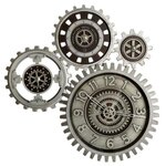 ATMOSPHERA Pendule Mécanique Vintage  Nagi  57x58cm Argent