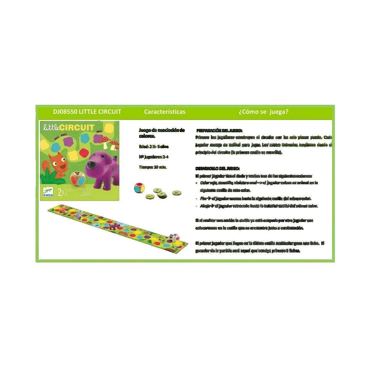 Djeco Jeu de société Djeco Little Circuit multicolore