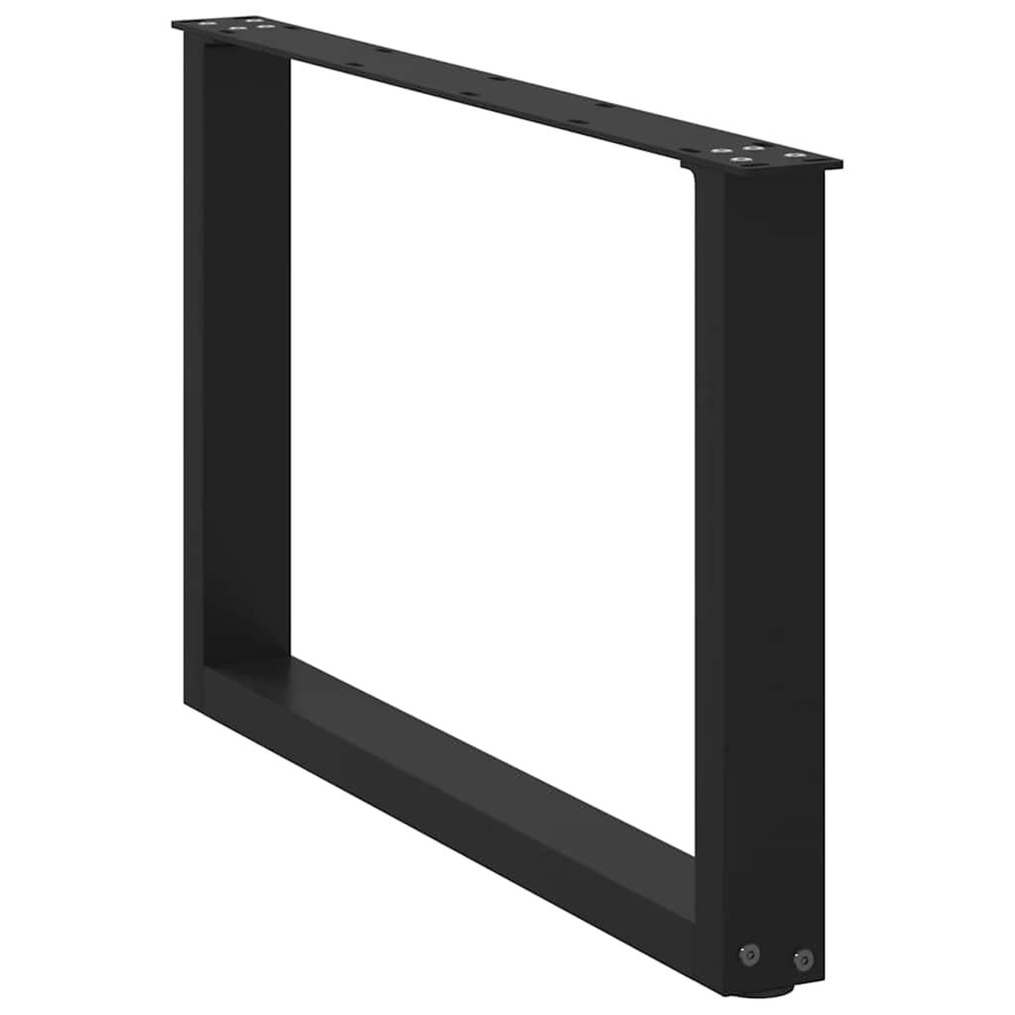Voir la diapositive 4 : VIDAXL Pieds de table basse forme de U 2 pcs noir 70x(42-43) cm acier