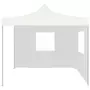 VIDAXL Tente de reception pliable avec 2 parois 2x2 m Acier Blanc