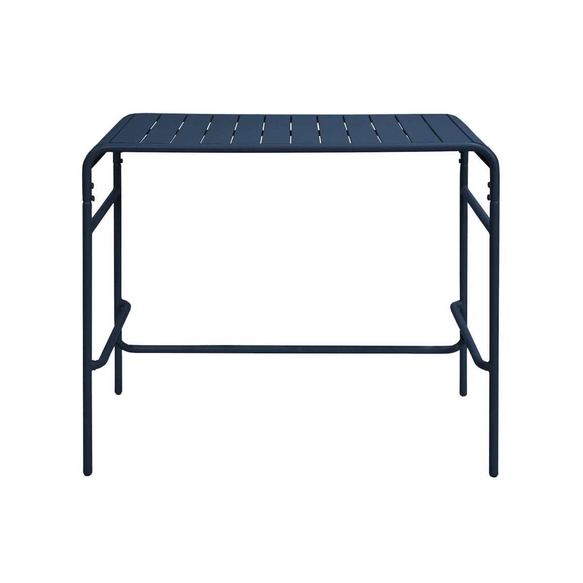 SWEEEK Table haute de jardin métal 4 places, Amelia 120 x 70cm x 95cm