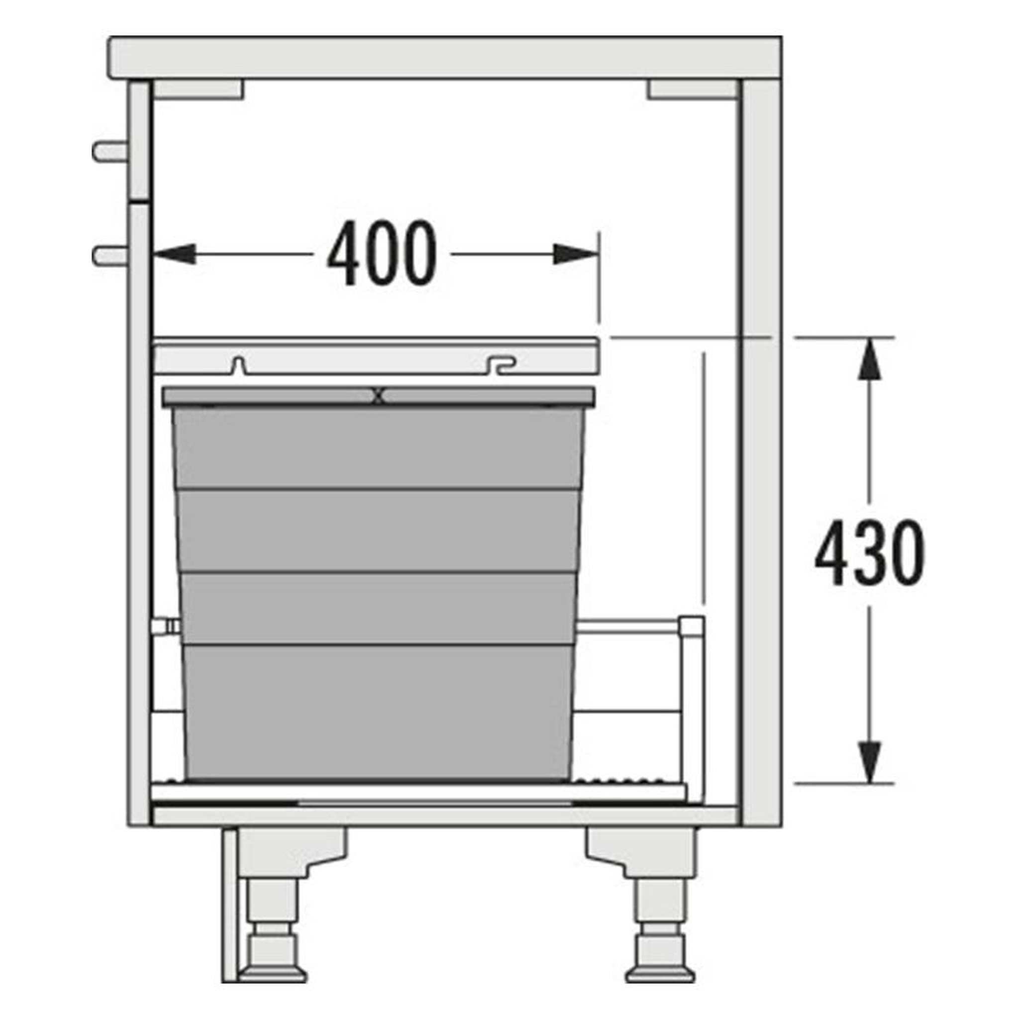 Voir la diapositive 4 : HAILO Poubelle de cuisine encastrable as allegro s380 2x28l hailo