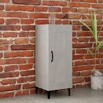 VIDAXL Buffet Gris béton 34,5x34x90 cm Bois d ingénierie