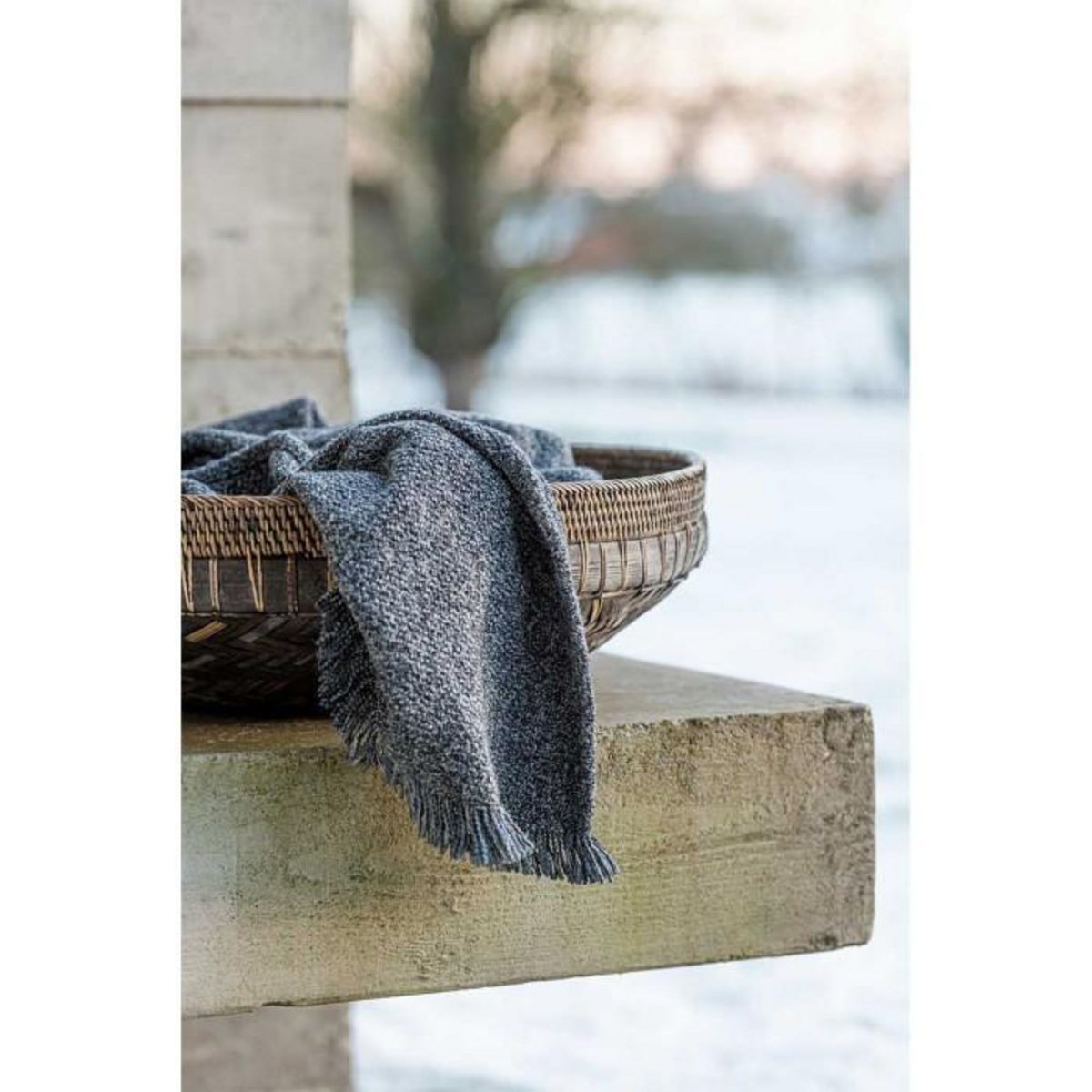 Paris Prix Lot de 2 Coupelles Déco  Rotin  50cm Noir