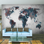 Paris Prix Papier Peint  World Map on the Wall. Coloris disponibles : Multicolore