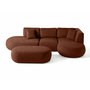 Voir la diapositive 5 : LISA DESIGN Santorini - canapé modulable d'angle droit + pouf - 5 places - en tissu texturé