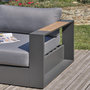 Voir la diapositive 3 : DCB GARDEN Salon de jardin 5 places en aluminium et accoudoirs en HPL