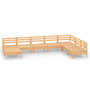 Voir la diapositive 2 : VIDAXL Salon de jardin 8 pcs Bois de pin massif