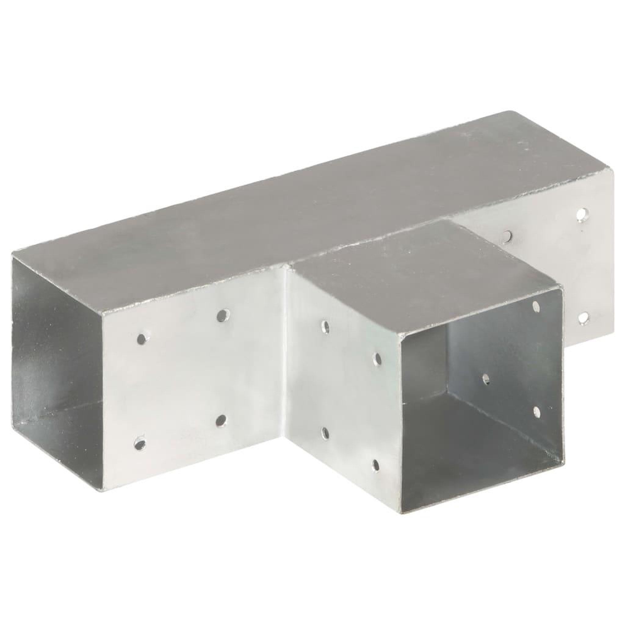 Voir la diapositive 4 : VIDAXL Connecteurs de poteau 4 pcs Forme en T Metal galvanise 91x91 mm