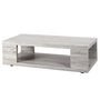 KASALINEA Table basse contemporaine couleur chêne gris LADY-L 120 x P 60 x H 36 cm- Gris
