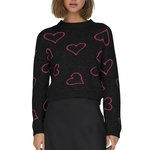Only Pull /Rose Coeur Femme Only Happie. Coloris disponibles : Noir