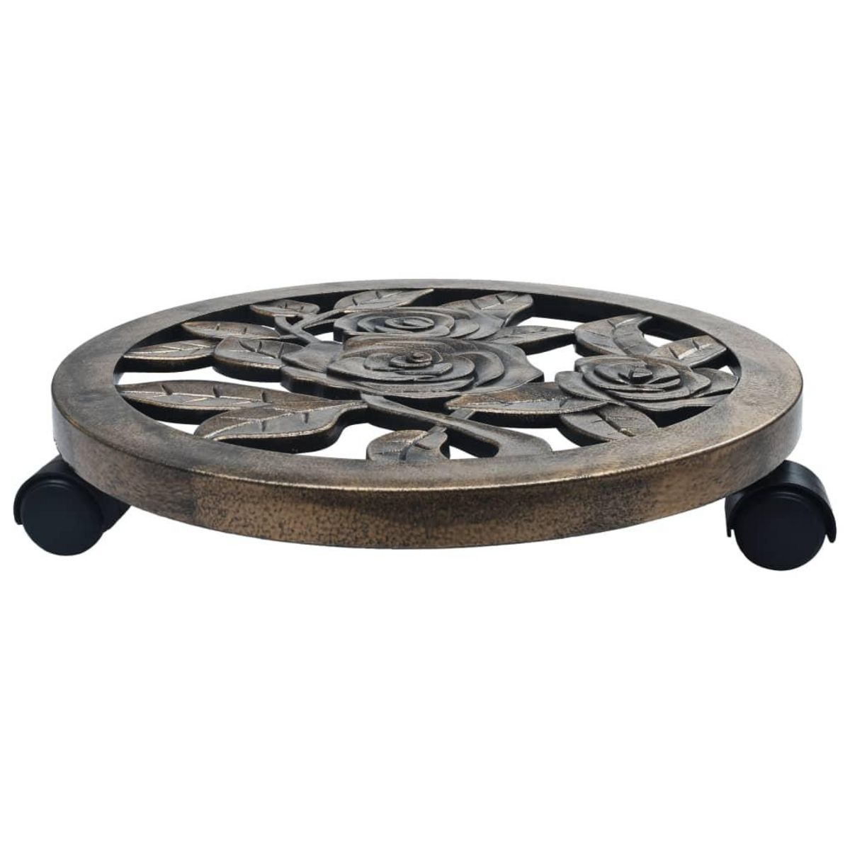 VIDAXL Chariots pour plantes 6 pcs Bronze 38 cm Plastique