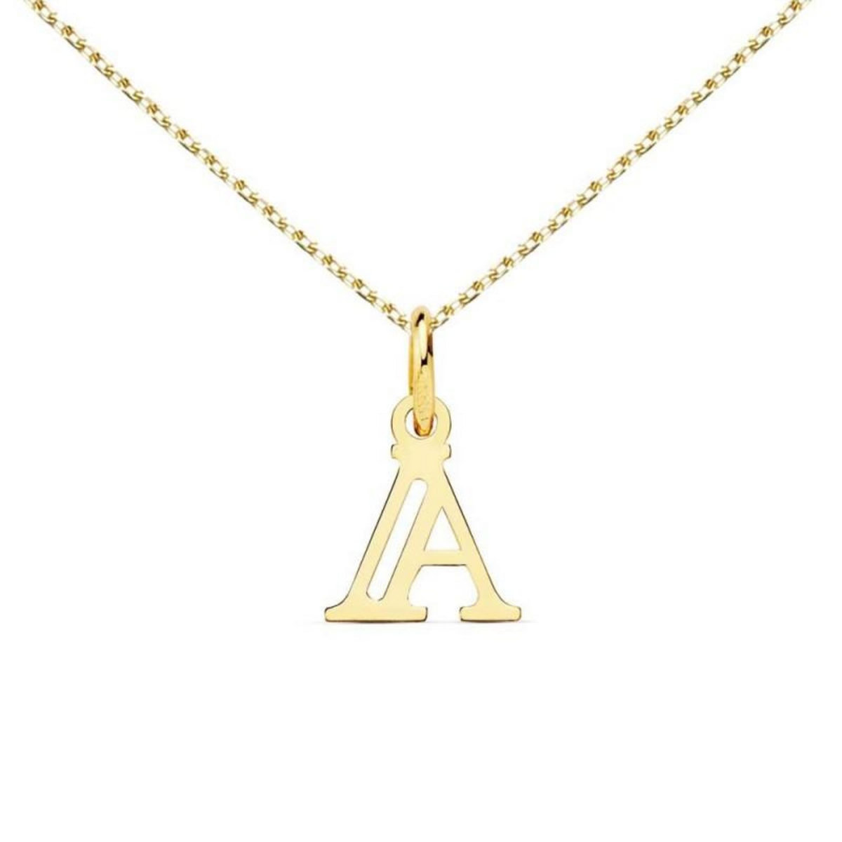 L'ATELIER D'AZUR Collier - Pendentif Lettre  A  Or 750/1000 - Chaine Dorée
