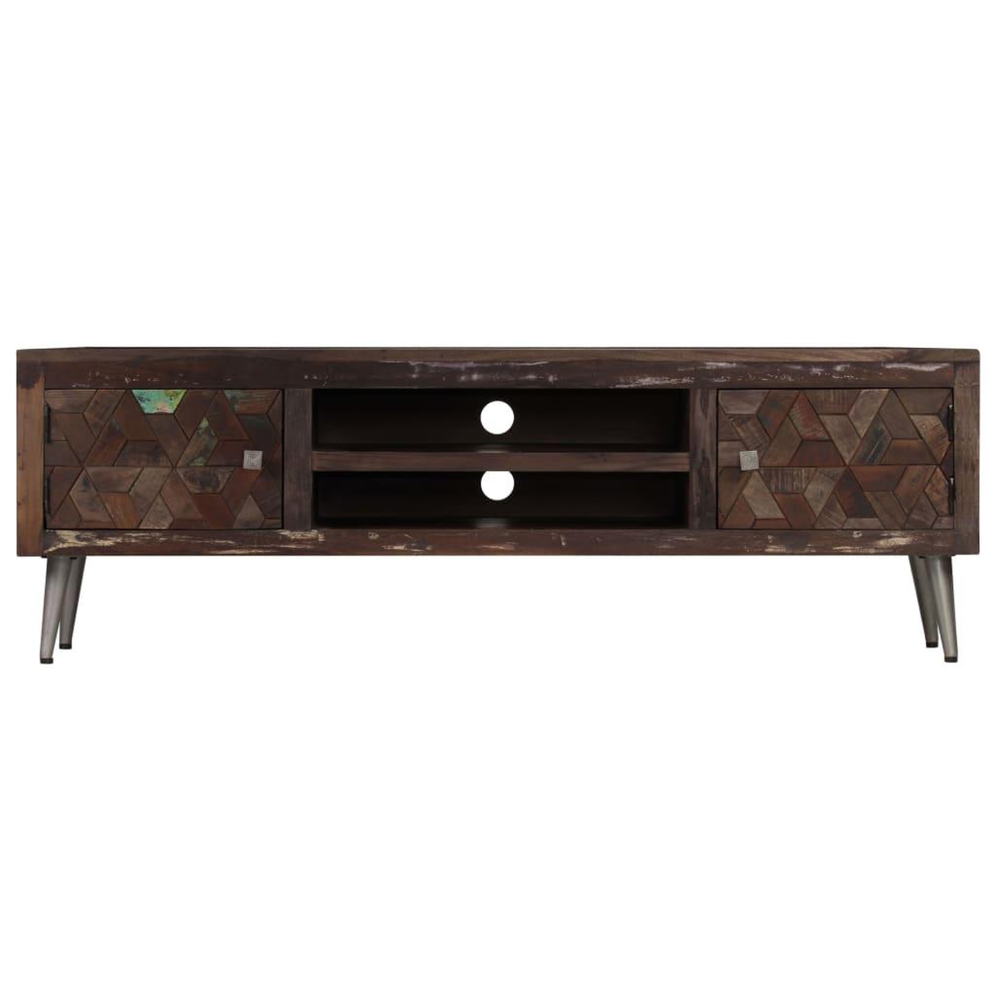 Voir la diapositive 2 : VIDAXL Meuble TV Bois de recuperation solide 140 x 30 x 45 cm