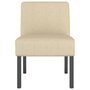 Voir la diapositive 3 : VIDAXL Fauteuil sans accoudoirs creme tissu