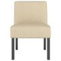 Voir la diapositive 3 : VIDAXL Fauteuil sans accoudoirs creme tissu