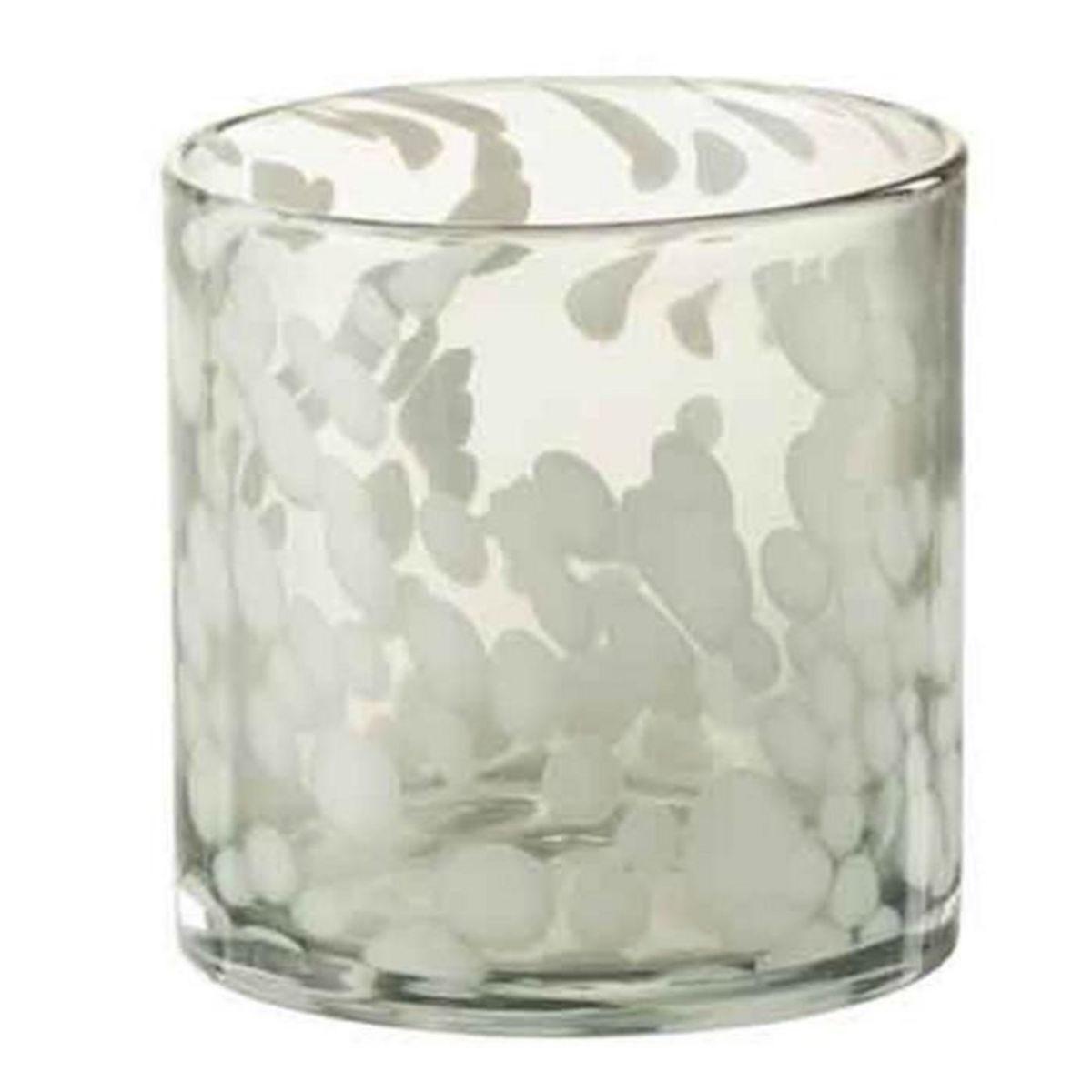 Paris Prix Photophore en Verre  Tâche  12cm Gris & Blanc