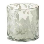 Paris Prix Photophore en Verre  Tâche  12cm Gris & Blanc