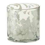 Paris Prix Photophore en Verre  Tâche  12cm Gris & Blanc