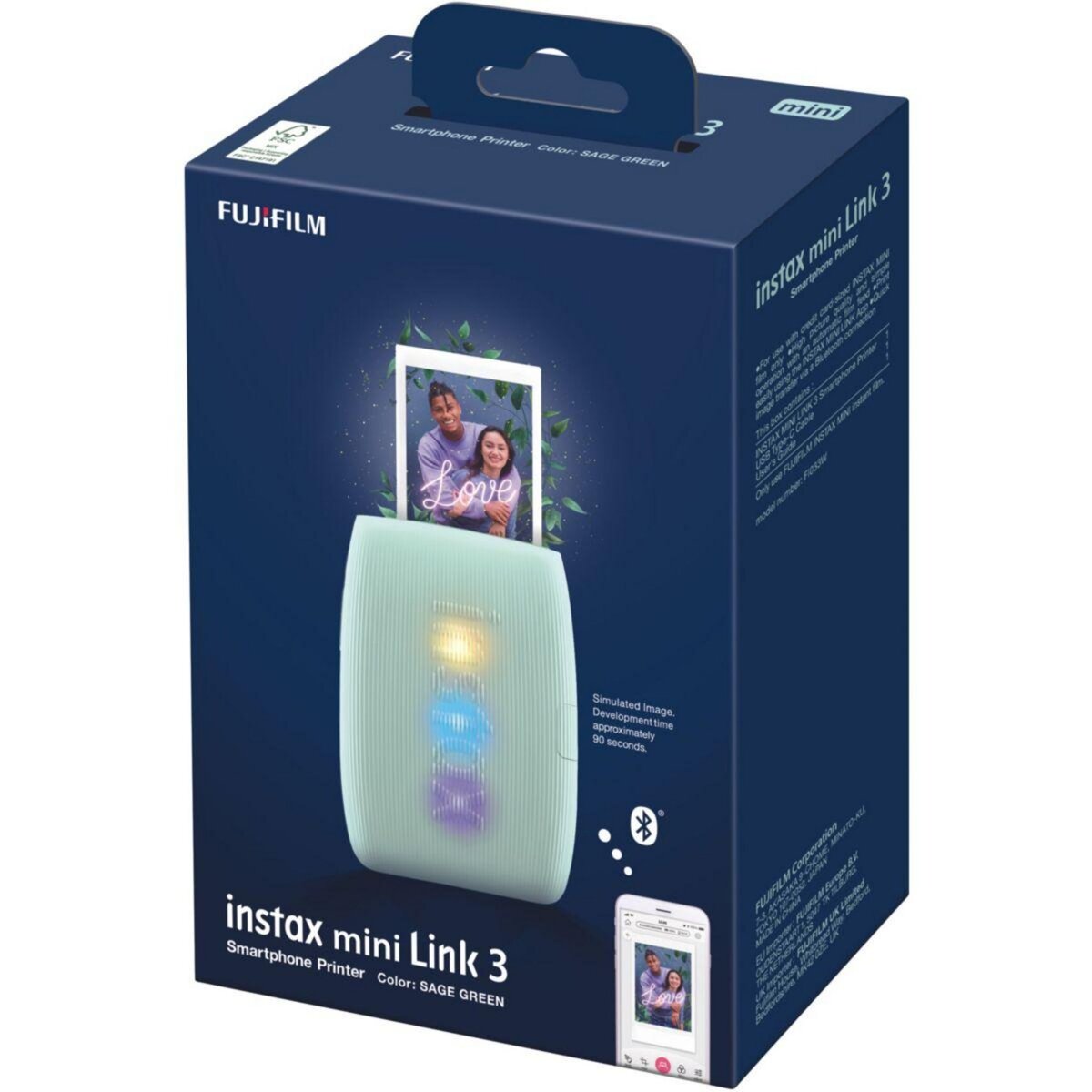 FUJIFILM Imprimante photo portable Instax mini Link 3 vert
