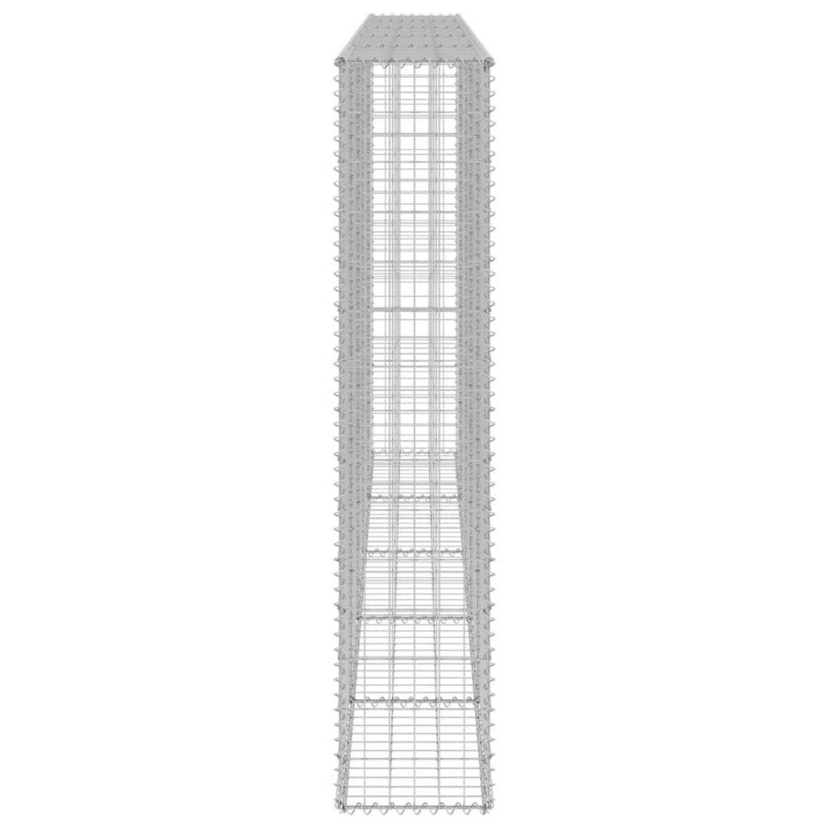 VIDAXL Mur en gabion avec couvercles Acier galvanise 300x30x150 cm