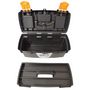 Voir la diapositive 6 : VITO Boite à outils noire 16  41 x 20.9 x 19.5 cm - Caisse à outils vide 2 organiseurs et porte outils Amovible VITO