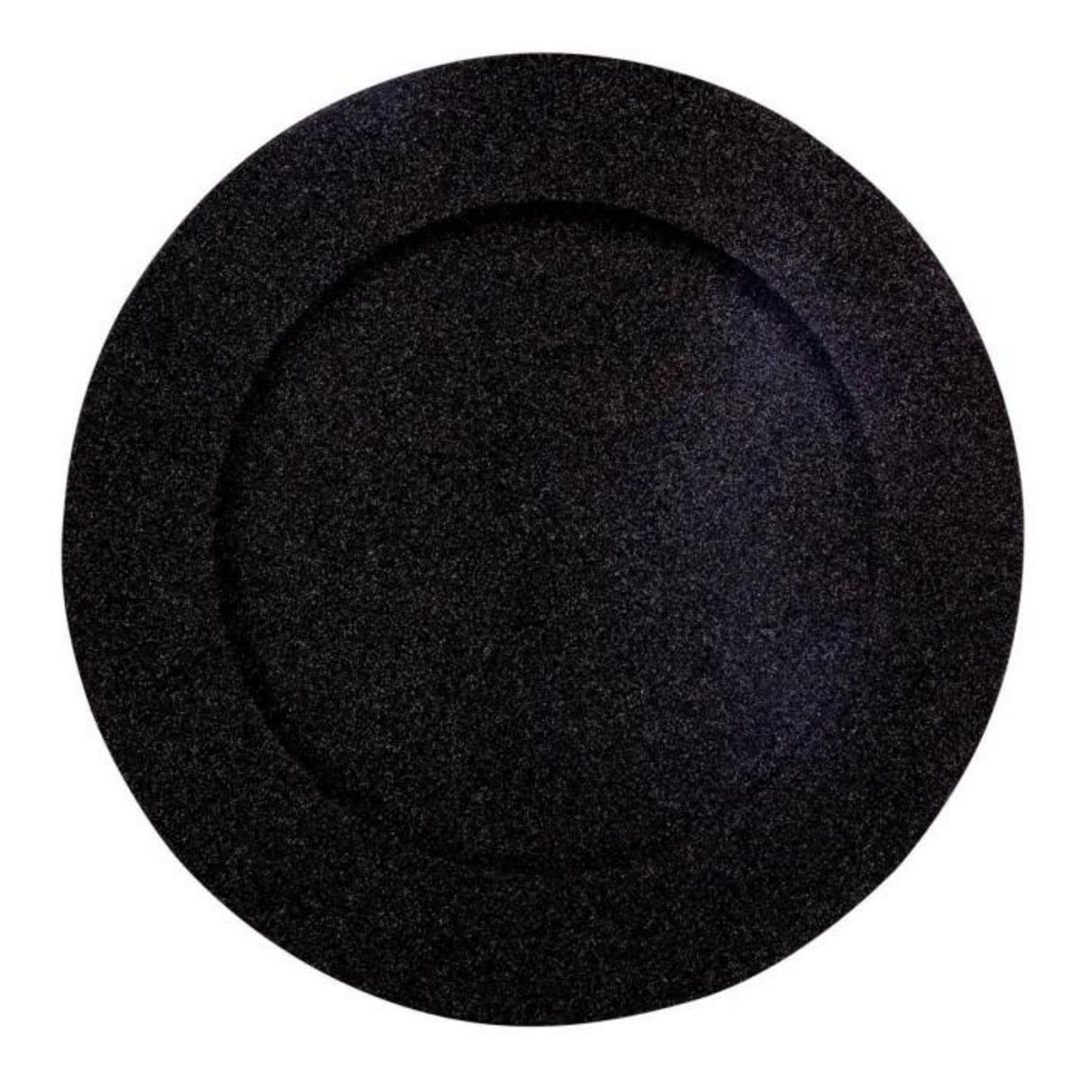 ATMOSPHERA Assiette de Présentation  Paillettes  33cm Noir