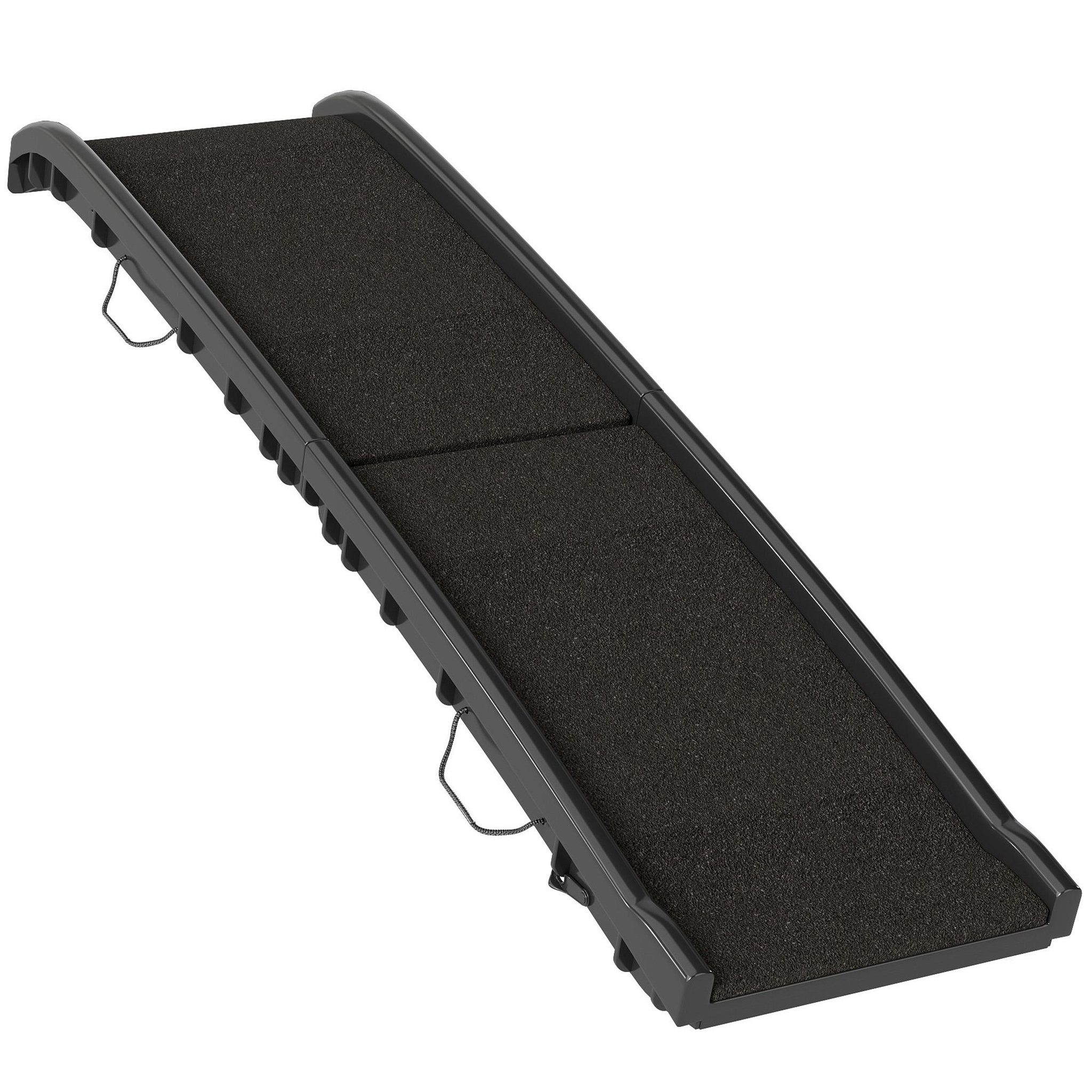 PAWHUT Rampe pliable chien surface antidérapante 155x38x15cm plastique noir