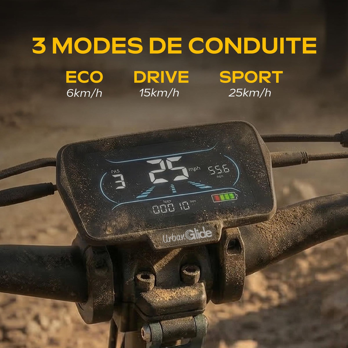 URBANGLIDE Trottinette Électrique Adulte UrbanGlide GT PRO 1300W - Autonomie 80 km - Pneus 11  Tubeless Tout-Terrain - Batterie 48V - Double Frein à Disque - IPX5
