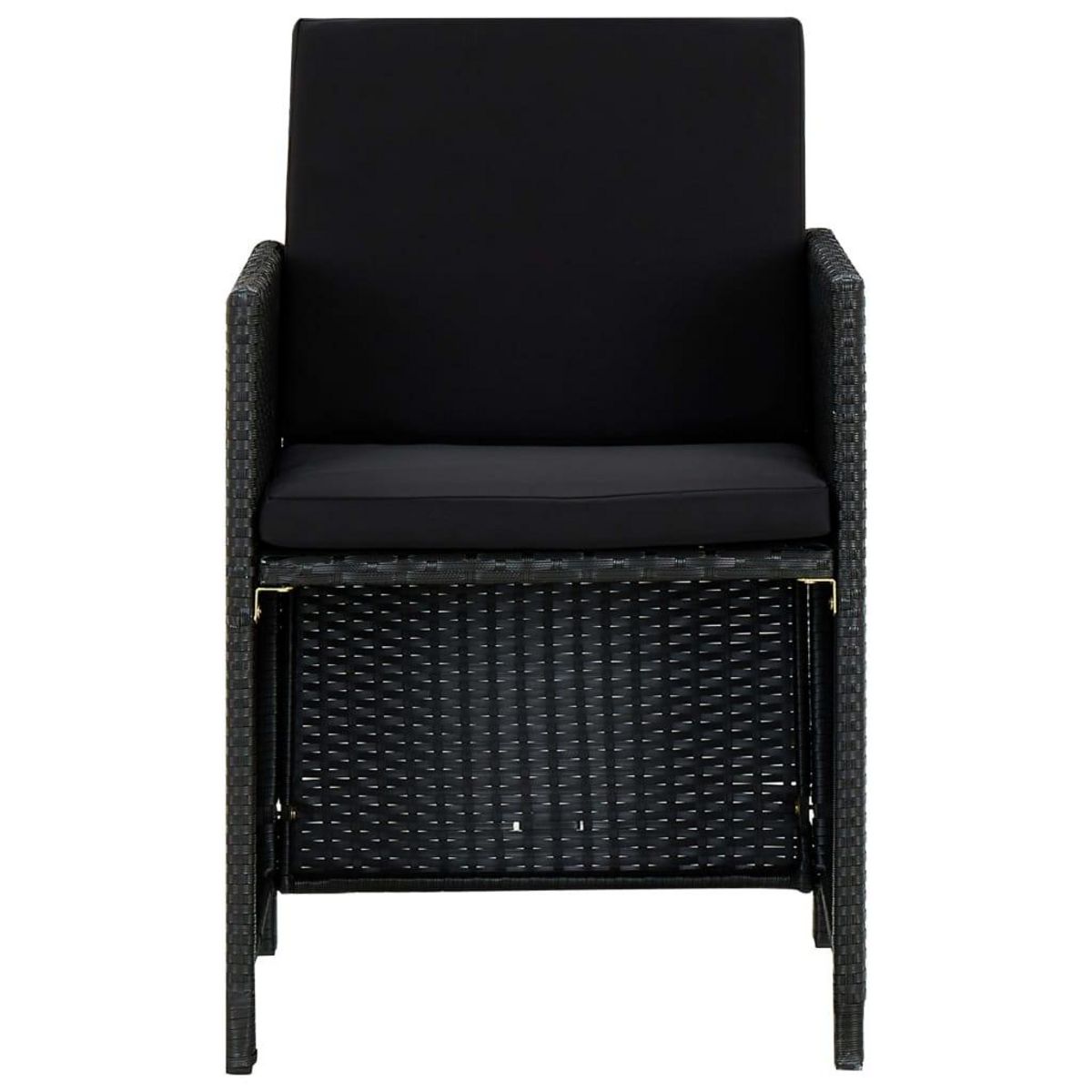 VIDAXL Ensemble a manger d'exterieur 5pcs avec coussins Resine tressee