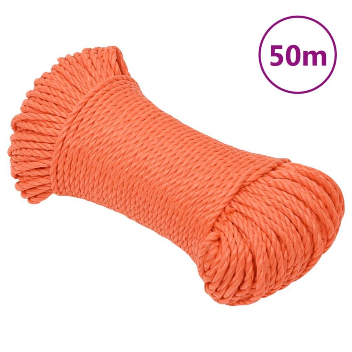VIDAXL Corde de travail orange 3 mm 50 m polypropylene