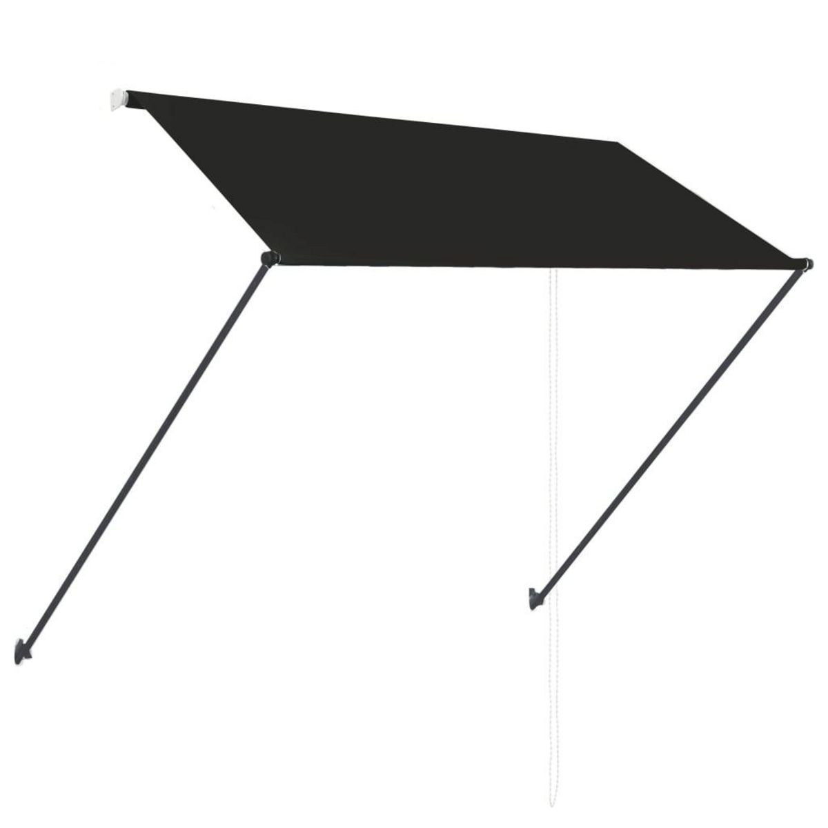 VIDAXL Auvent retractable avec LED 250x150 cm Anthracite