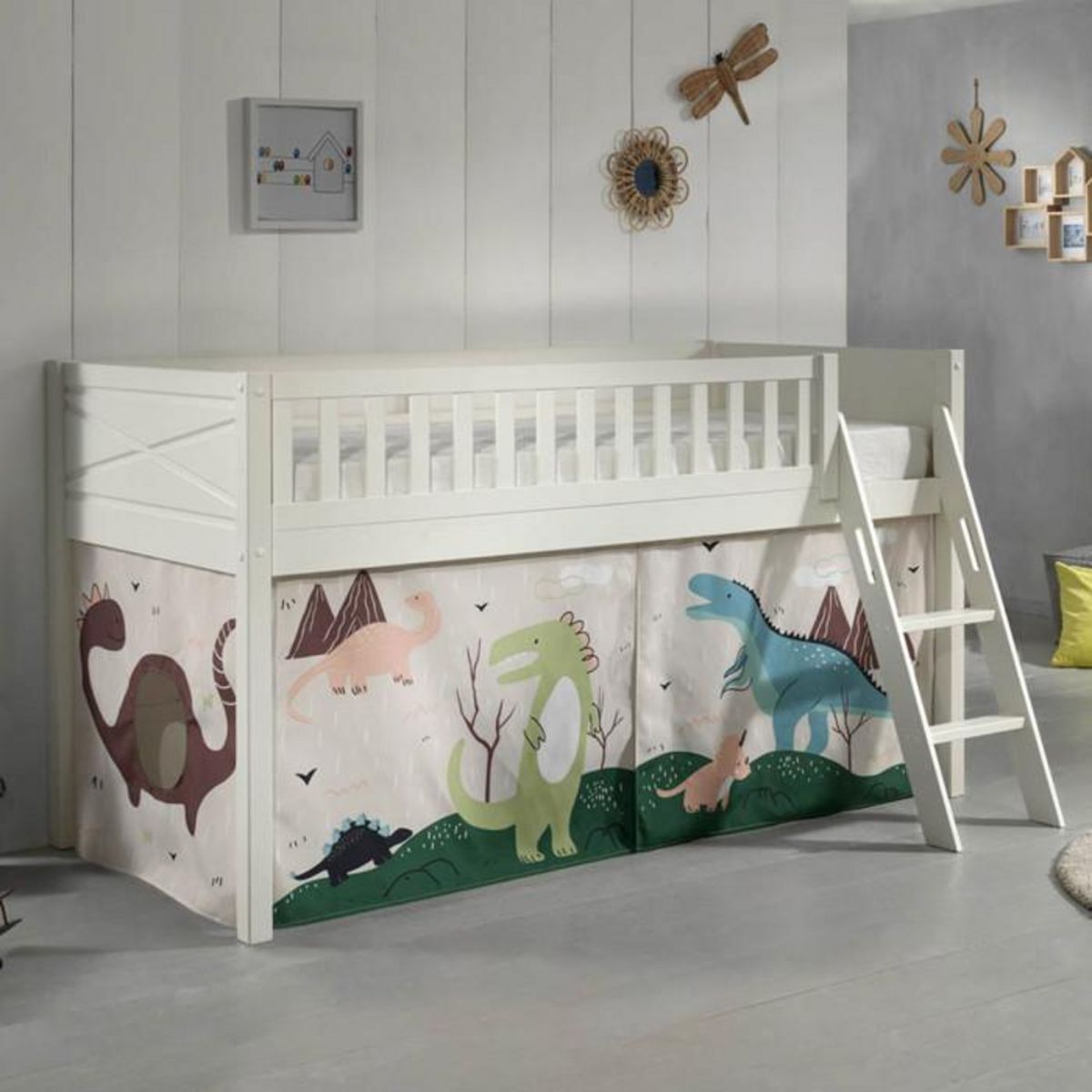 Paris Prix Lit Enfant Tente  Scott Dino  90x200cm Blanc