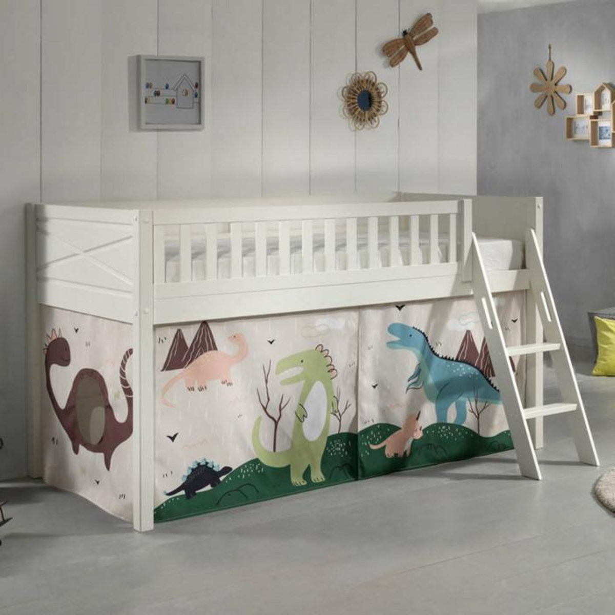 Paris Prix Lit Enfant Tente  Scott Dino  90x200cm Blanc