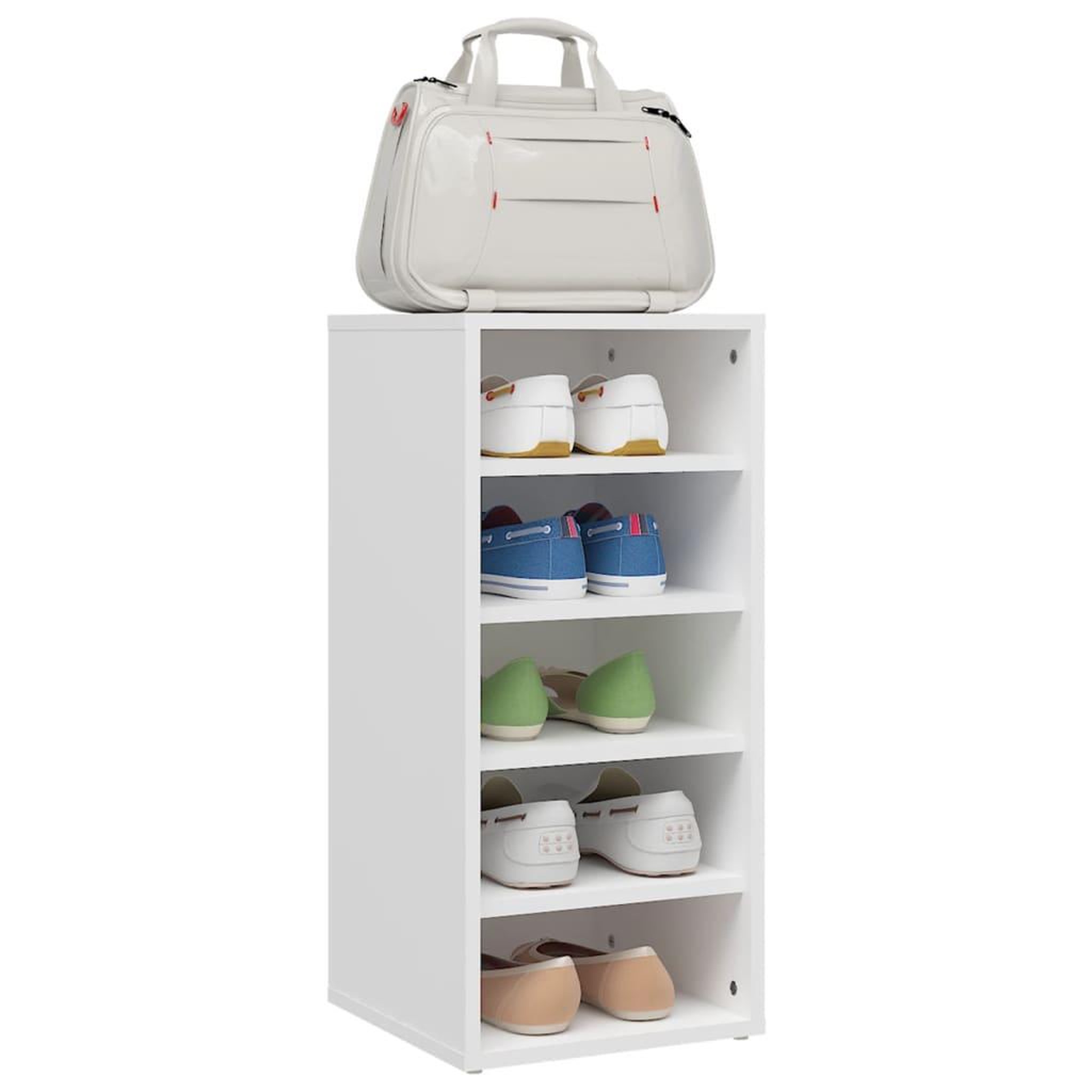 Voir la diapositive 4 : VIDAXL Armoire a chaussures Blanc 31,5x35x70 cm Bois d'ingenierie