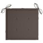Voir la diapositive 4 : VIDAXL Coussins de chaise jardin lot de 4 taupe 40x40x3cm tissu oxford