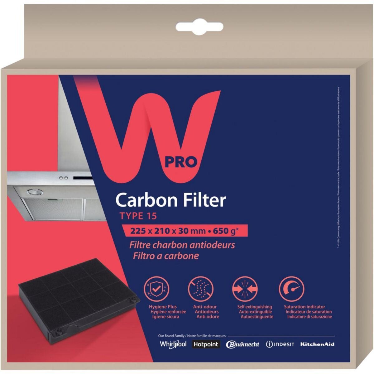 WPRO Filtre hotte CHF15/1