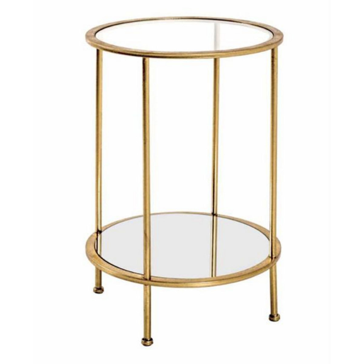 Paris Prix Table d'Appoint en Verre  Alizée  55cm Or