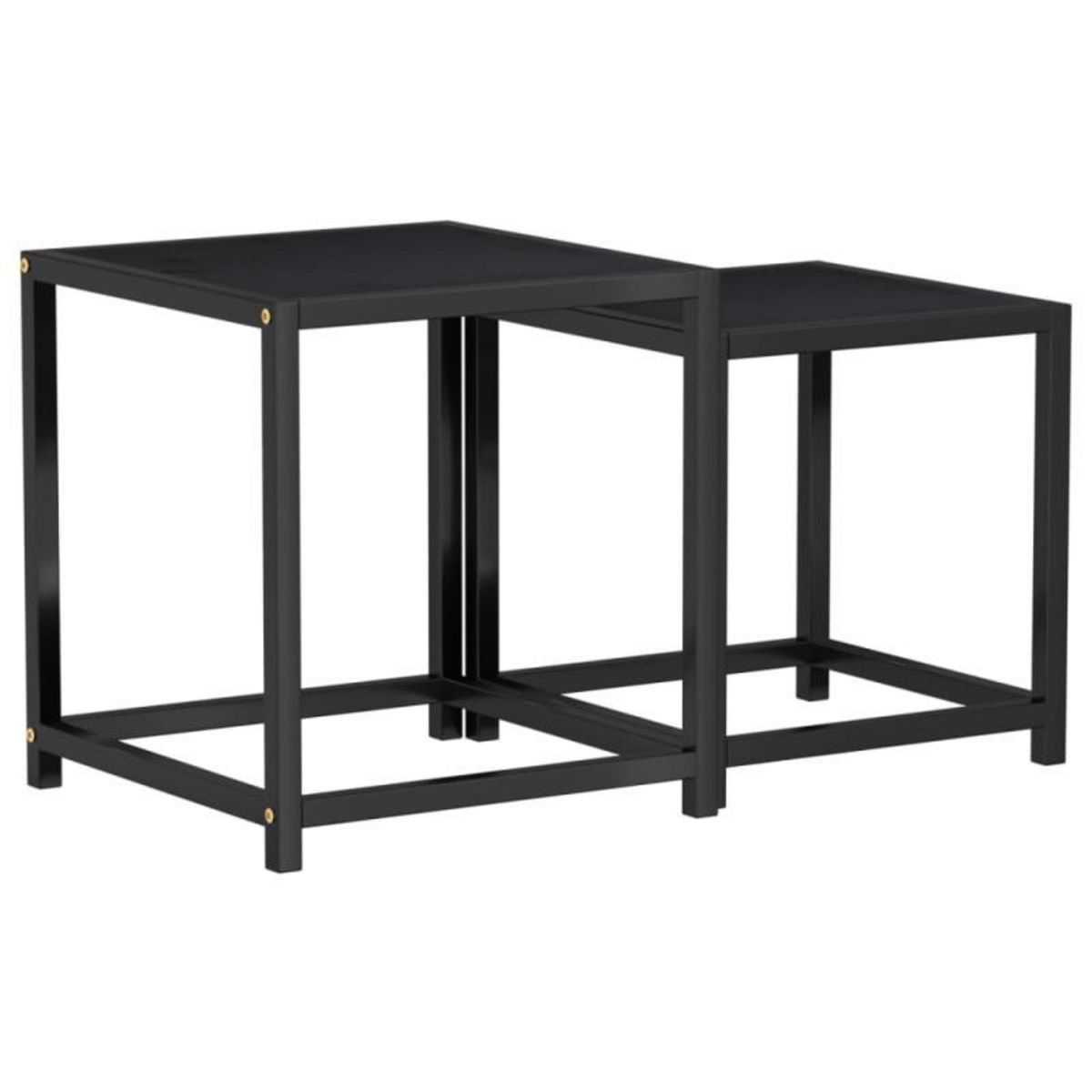 VIDAXL Tables à thé 2 pcs MDF Noir