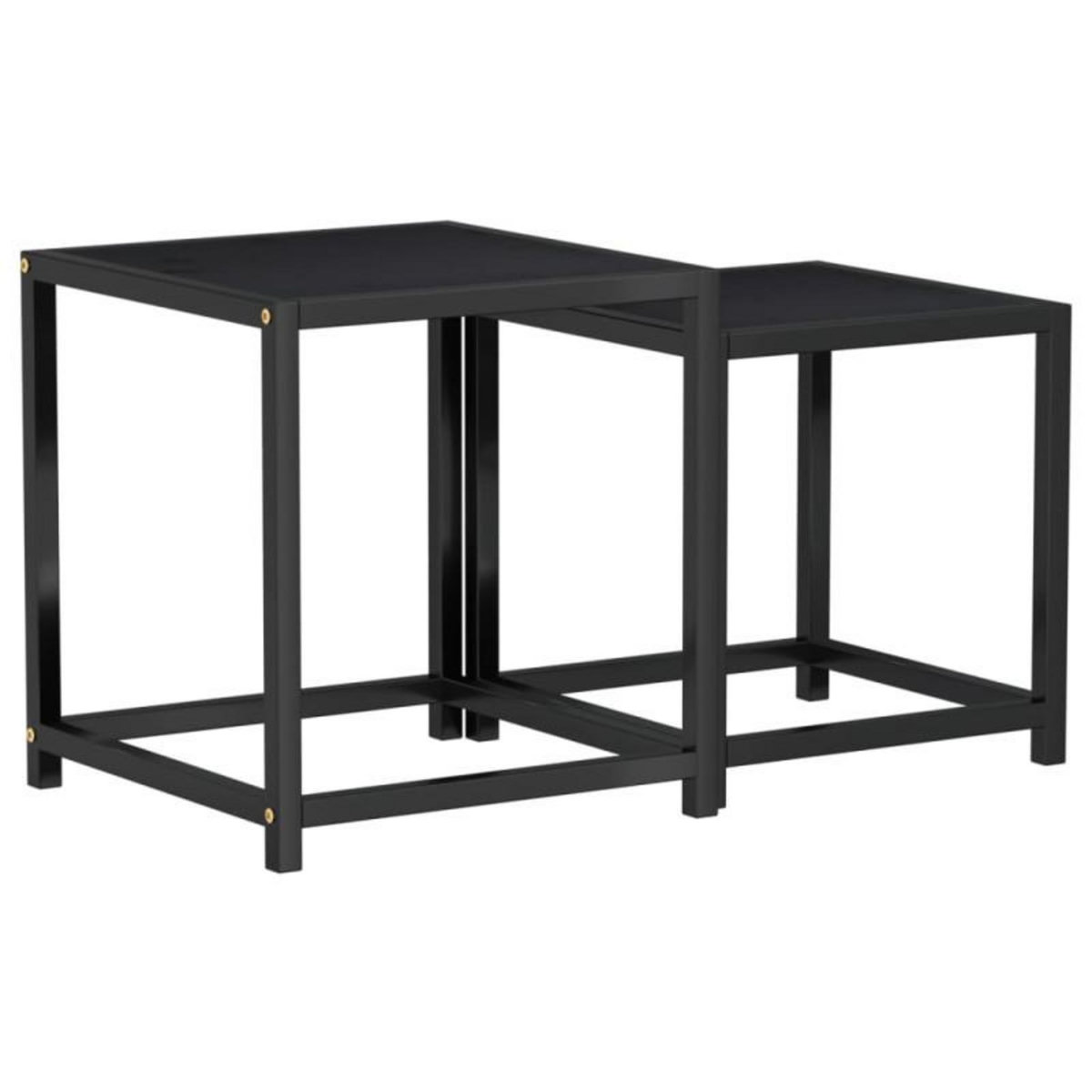 VIDAXL Tables à thé 2 pcs MDF Noir