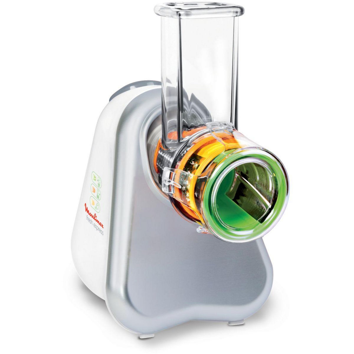 MOULINEX Râpe légumes électrique DJ753E10 FRESH EXPRESS ARGENT 3 CONES