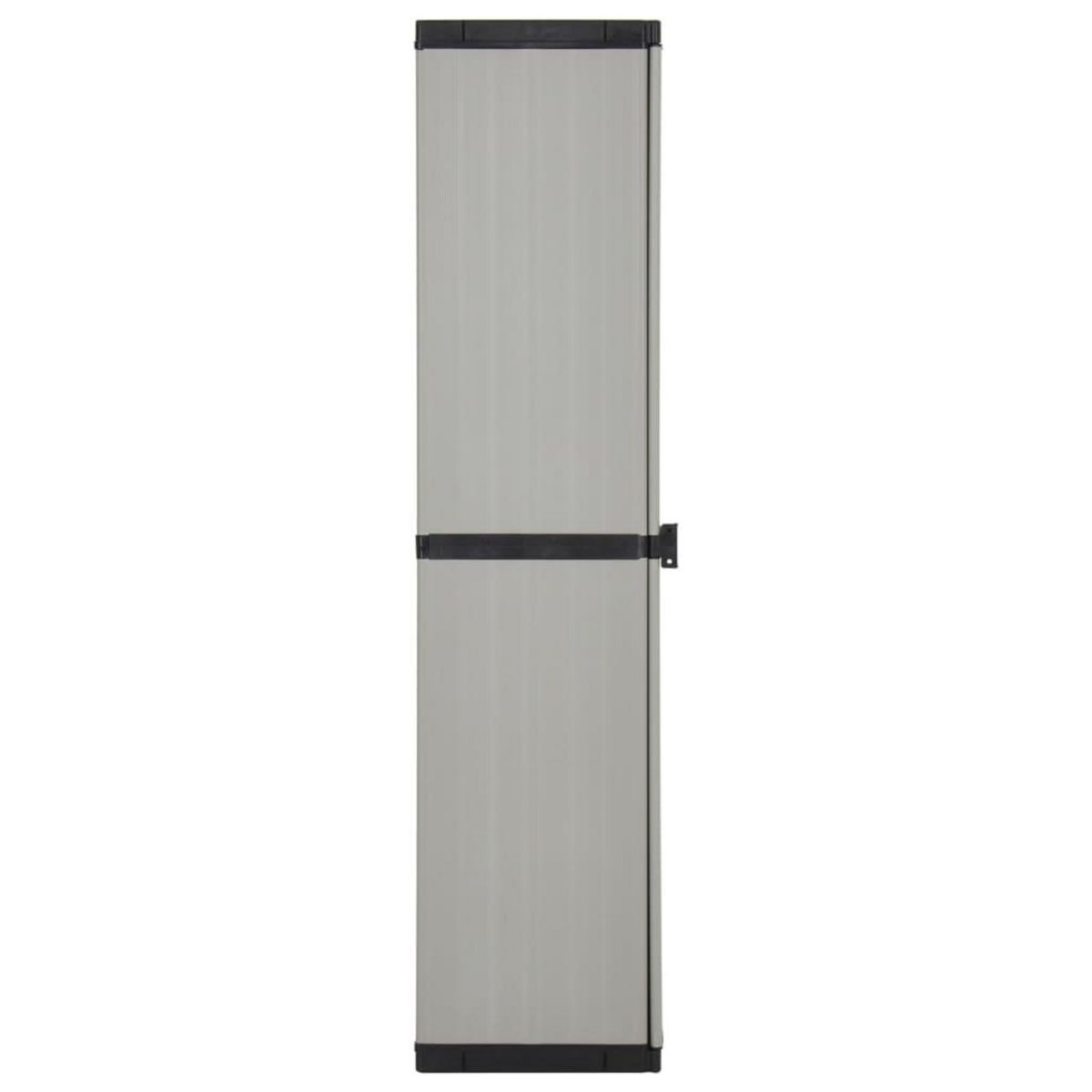 VIDAXL Armoire de rangement de jardin 3 etageres Gris/noir 34x40x168cm