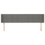 Voir la diapositive 3 : VIDAXL Tete de lit avec oreilles Gris fonce 203x16x78/88 cm Tissu