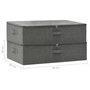 Voir la diapositive 6 : VIDAXL Boîtes de rangement 2 pcs Tissu 70x40x18 cm Anthracite